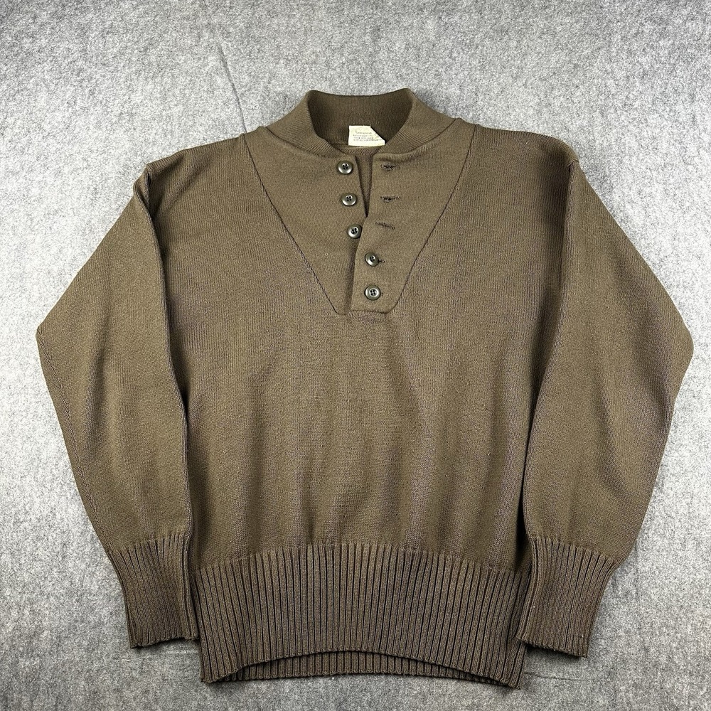 Army 5 Button Sweater